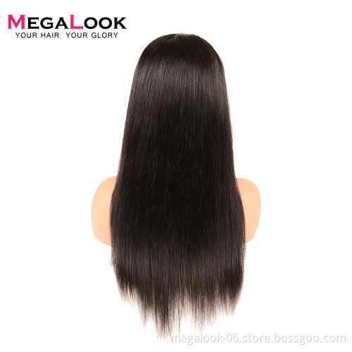 150% 180% 210%  High Density Single Knot Pre-Plucked Natural  Hairline Sri Lanka Human Hair Top Lace Closure Front Wig